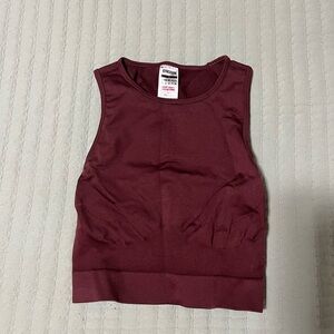 Women’s Small Gymshark Burgundy Crop Top